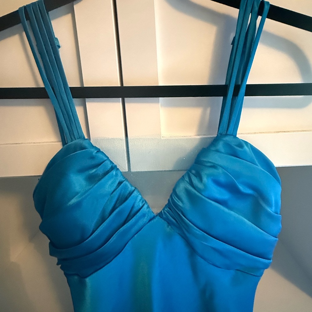 Cache Blue satin Dress - Picture 4 of 8